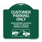 Signmission Customer Parking Only Unauthorized Vehicles Towed at Owner Expense with Graphic, A-DES-GW-1818-24205 A-DES-GW-1818-24205 - alternate 1